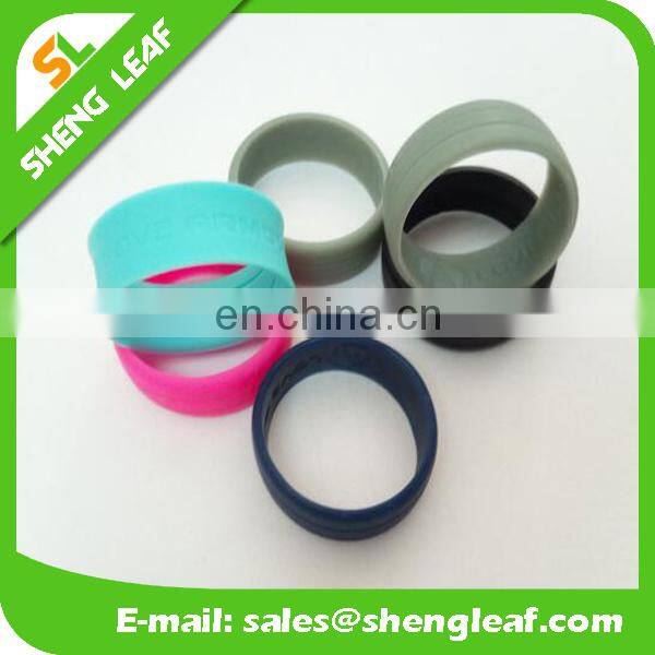 night lighting silicone finger rings silk priting custom logo