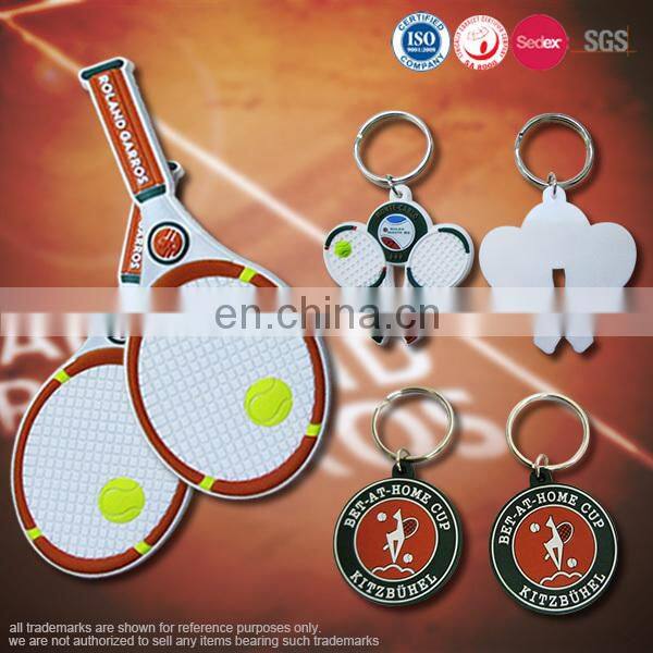 Custom soft PVC rubber sport football club keychain