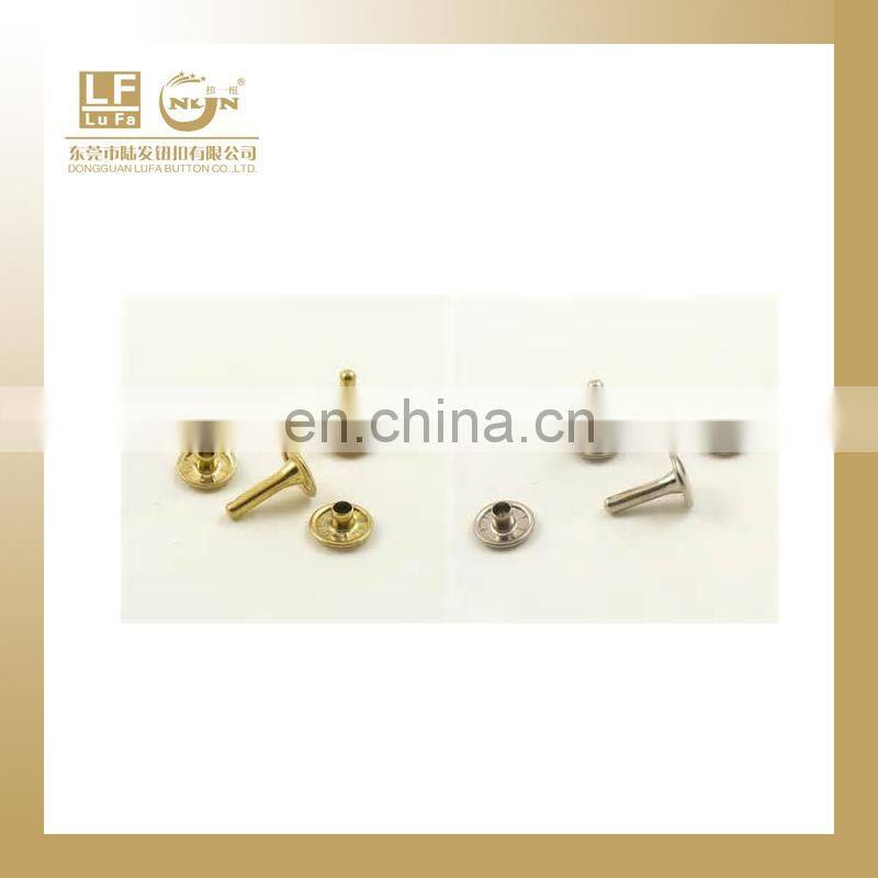 14L hollowed silver rivet