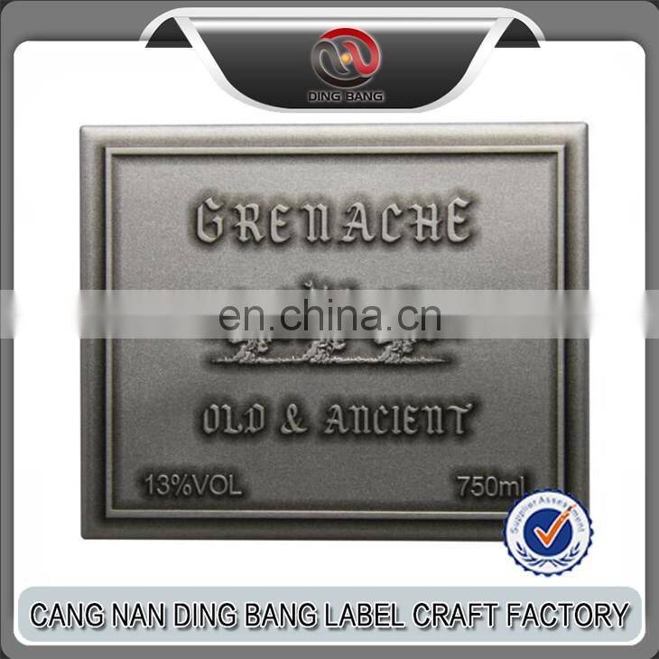 Custom Print Low Price Designer Label Wine Metal Label