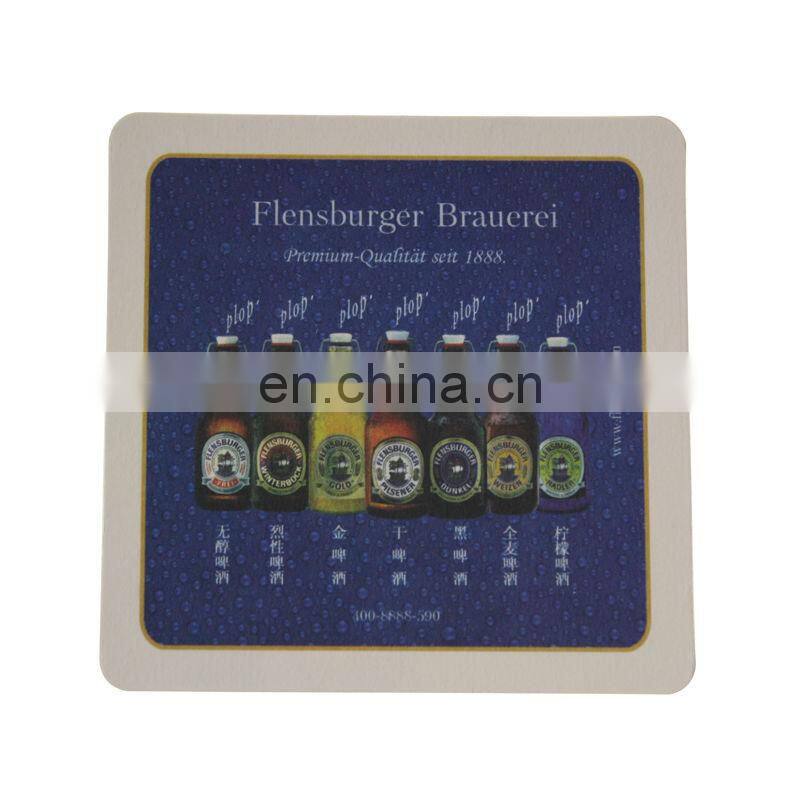 square brown color nice printing advertising paper coaster