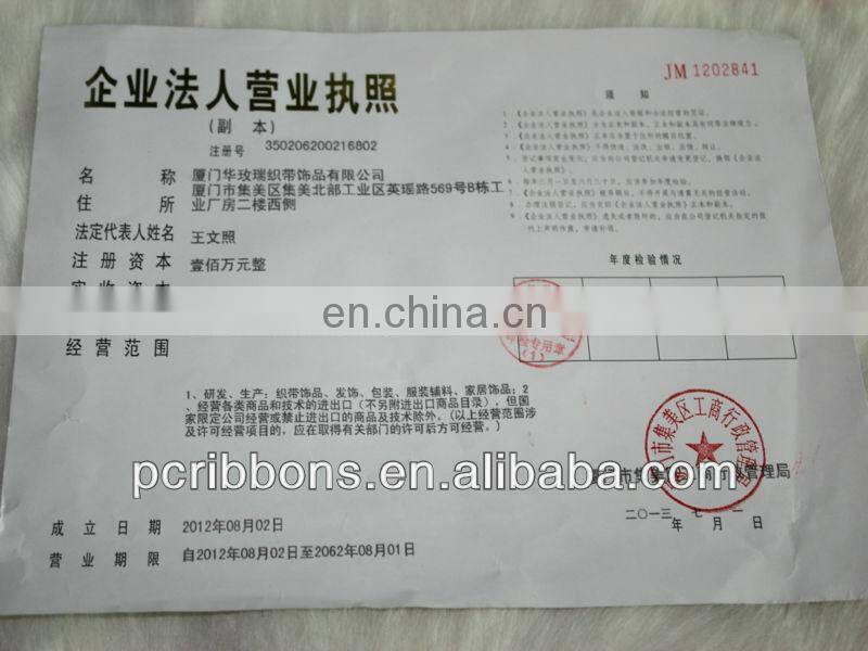 Foe ribbon with rhinestone