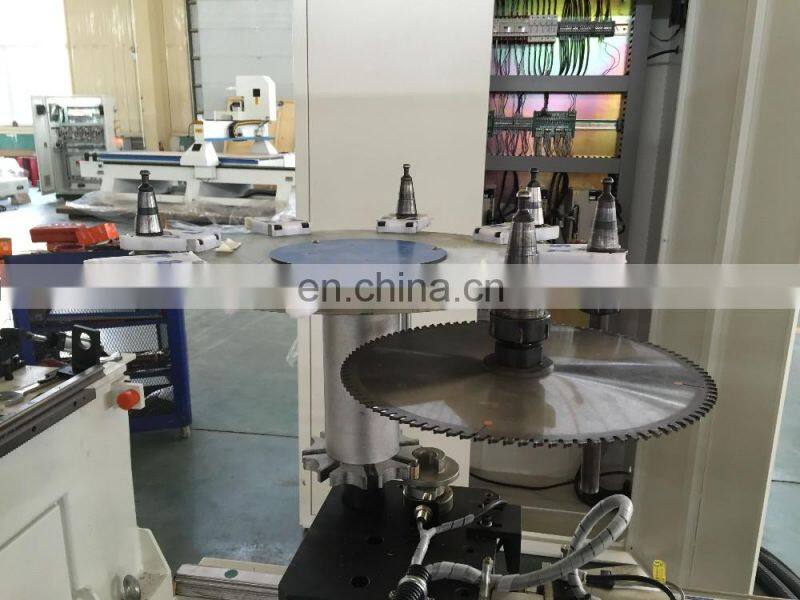 window and door/disc tool magazine/cnc router 4 axis/2016 latest Aluminum profile making machine