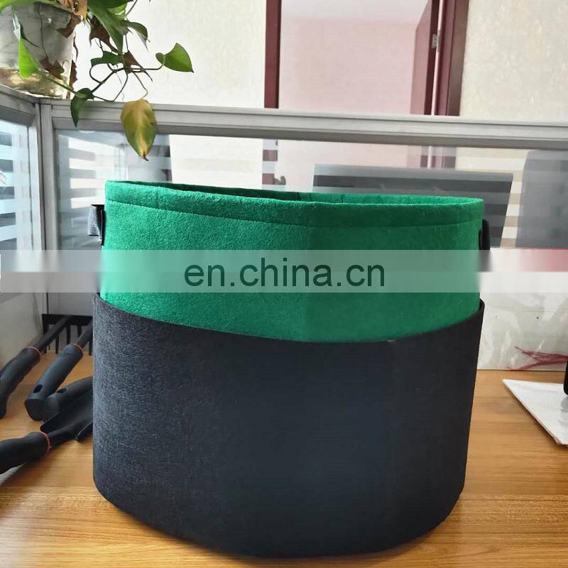 customized felt potato growing bag with transparent window