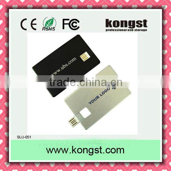Factory provide business plastic credit memory card usb blank and full color USB card