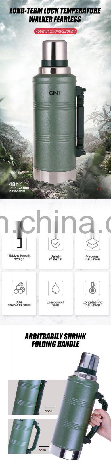 GINT 1.25L Portable Customer Logo Vacuum Cold Thermal Drinking Water Jug