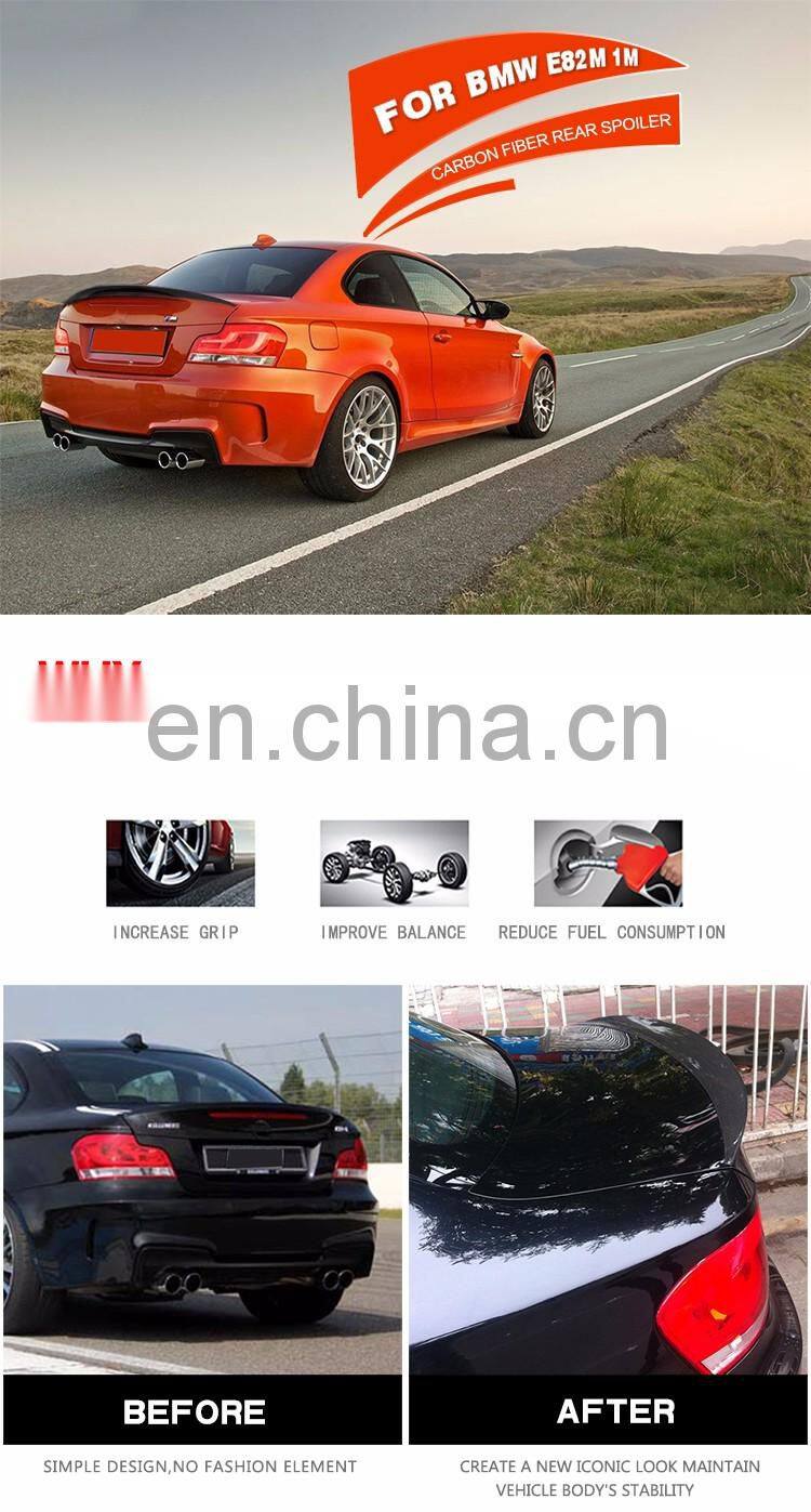 Carbon Fiber E82 1M Car Rear Wing Spoiler for BMW 1Series 3.0L 2979CC l6 GAS DOHC Turbocharged