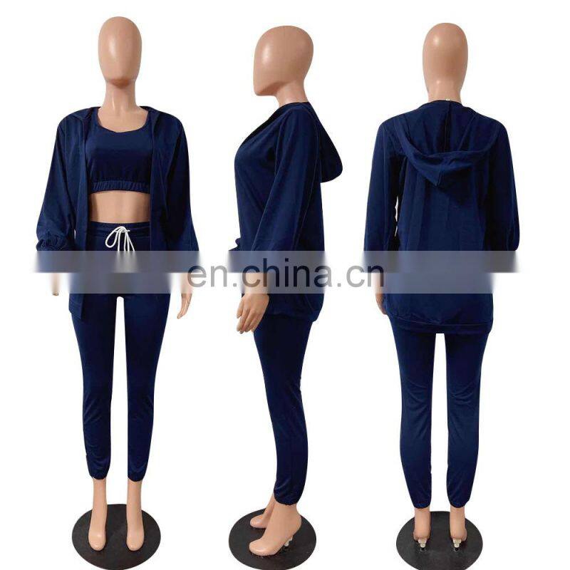 Customized brand fashion spring and autumn fashion long-sleeved 3-piece leisure sports jogging suit