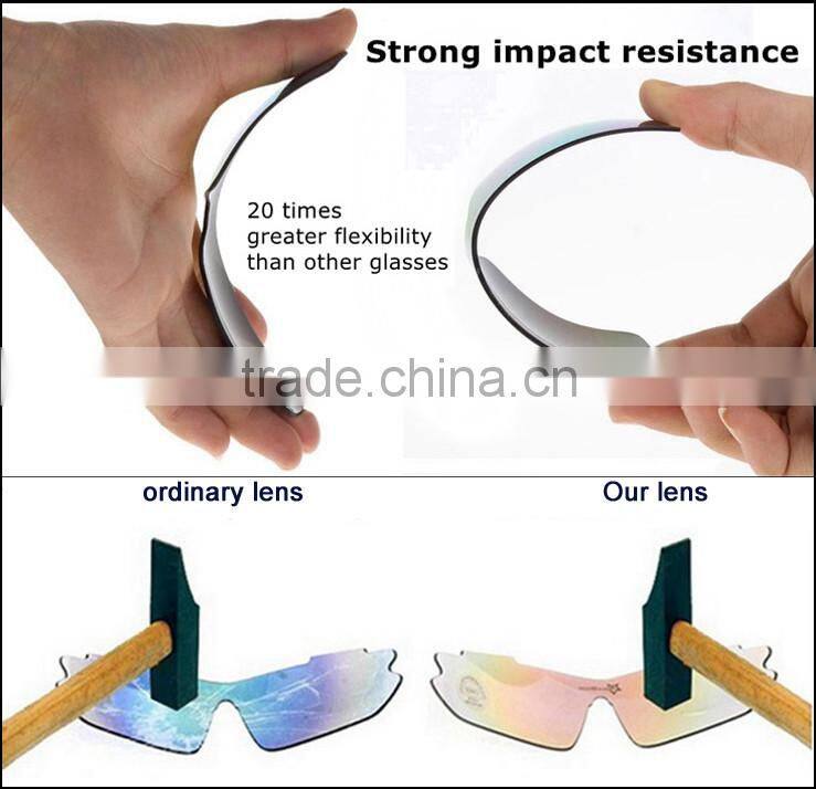 Interchangeable 5 lens professional polarized cycling sunglasses uv400