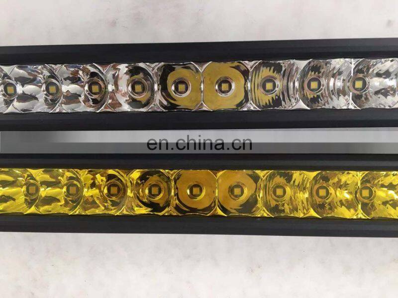 LED25 Off-Road Amber yellow light bar White Lights Single Row Slim Light Bar Out mixed optical tape dt connector Combo LANTSUN