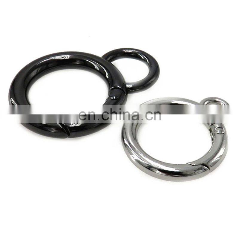 Zinc Alloy O Ring Round Carabiner With Logo Metal Carabiner Key Chain Round Snap Hooks O Ring Carabiner
