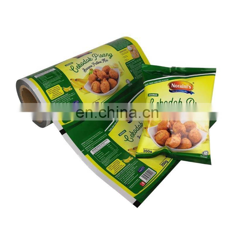 Custom Printed Food Packaging Potato Chips Nuts Snack Bag Heat Sealing Plastic Film Rolls Kemasan Roll Film Snack