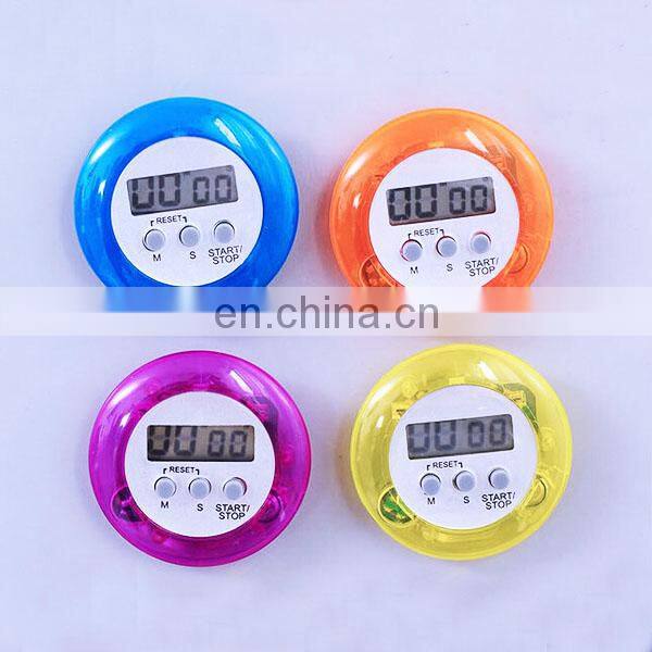 Round Shape Mini LED Electrical Kitchen Digital Timer for Cooking