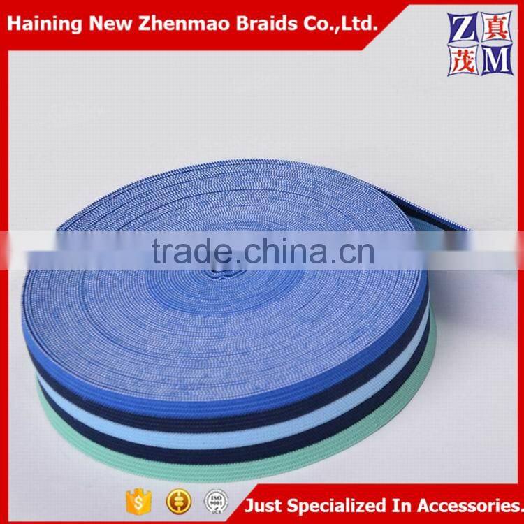 Wholesale color striped crochet polyester elastic band