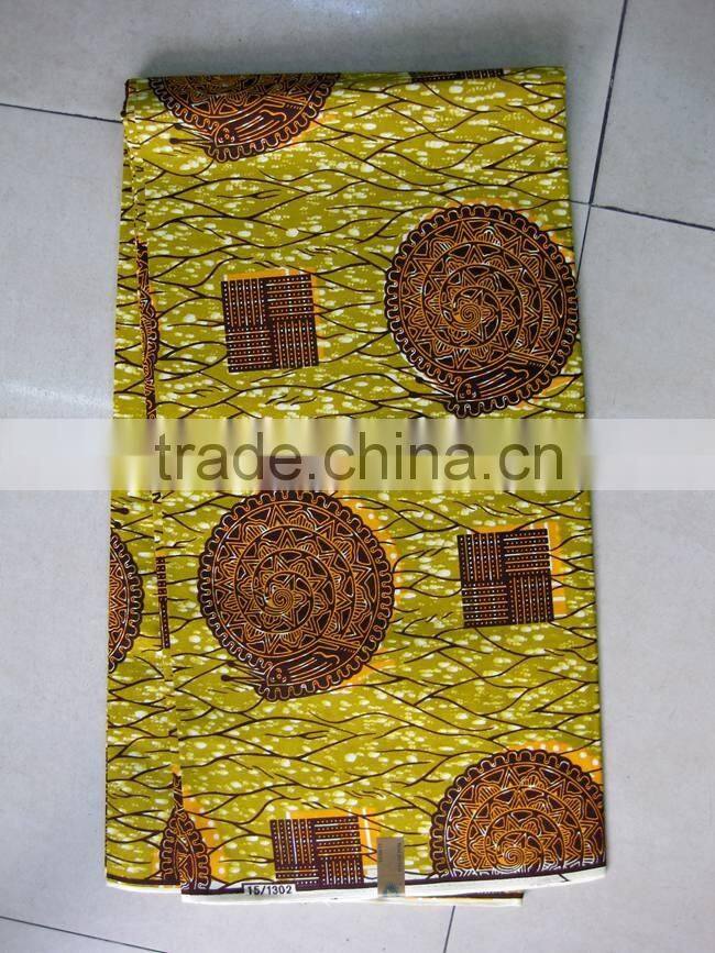 H488 100% cotton 6 YARD african wax fabric wholesale