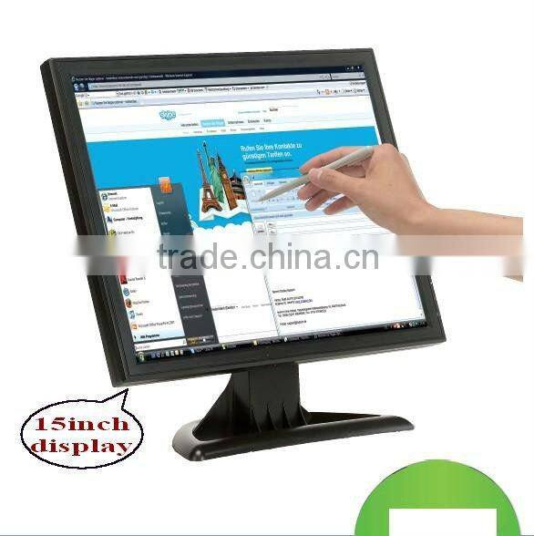 15'' touch 4 wire resistive screen monitor with aluminum housing