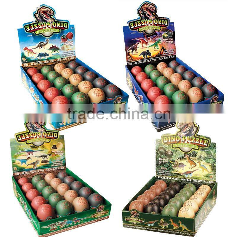 Fancy assembly colorful plastic dinosaur puzzle in jurassic egg for children puzzle games