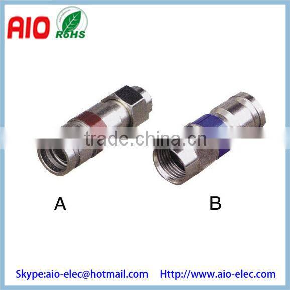 Springconnect F type compression connector male plug for RG6 Coaxial Cable like CX3