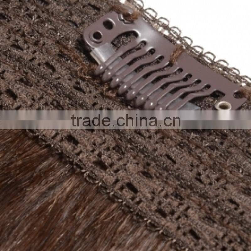 Lace clip in hair,100% remy human hair extension