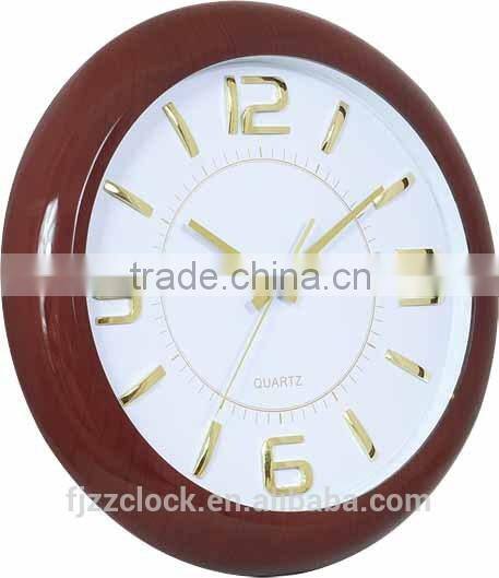 2014 Wooden Color Plastic Material Vintage Wall Clock