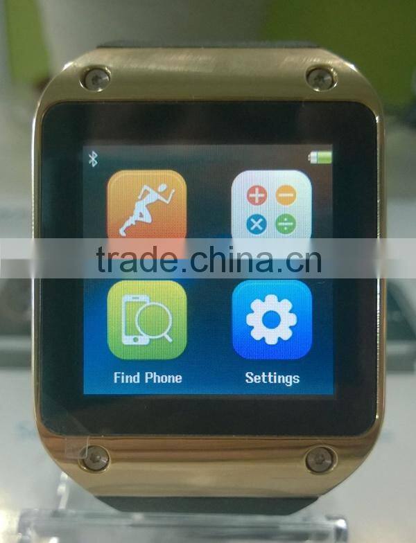 PW305 Smart watch 400mAh Sync with cellphone Calling/massage/phonebook/Social notice/Weather. Music &Cam. Control/Pedometer