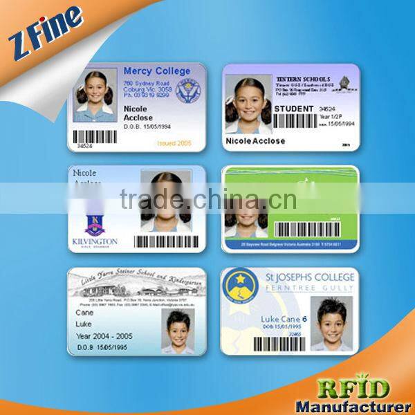 Portrait smart ID Card with barcode / QR number for compus/company