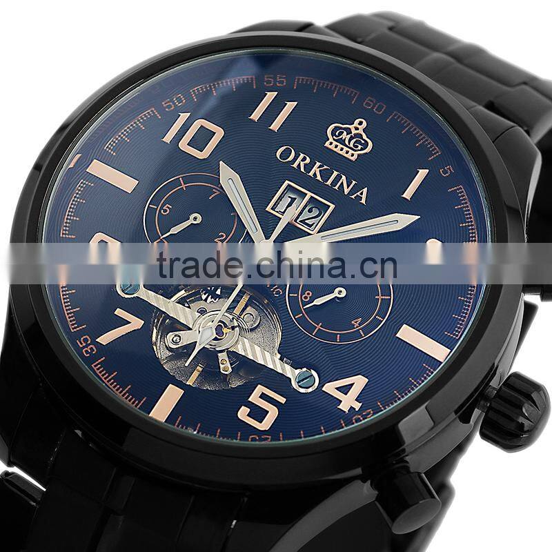 Men's Classical Automatic Wrist Watch Luxury Automatic Watches Real Leather Watch High Quality WM372