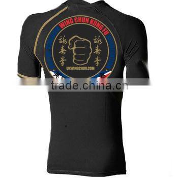 custom sublimated rash guard fabric/make your own rash guard custom logo