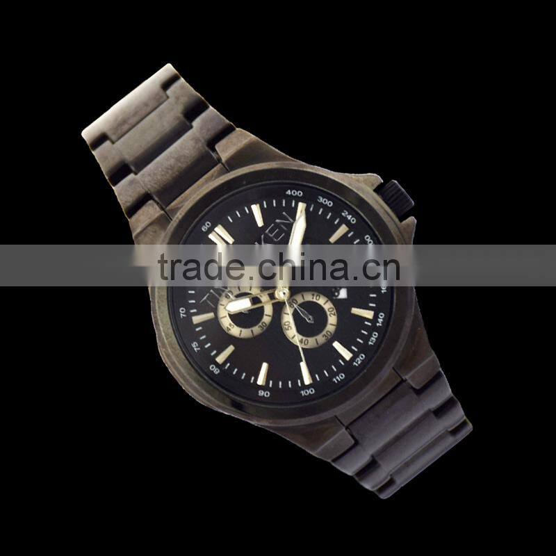 Chronography Sports Quartz Men Watches Stainless Steel Water Resistant Watch With Date Window Frame