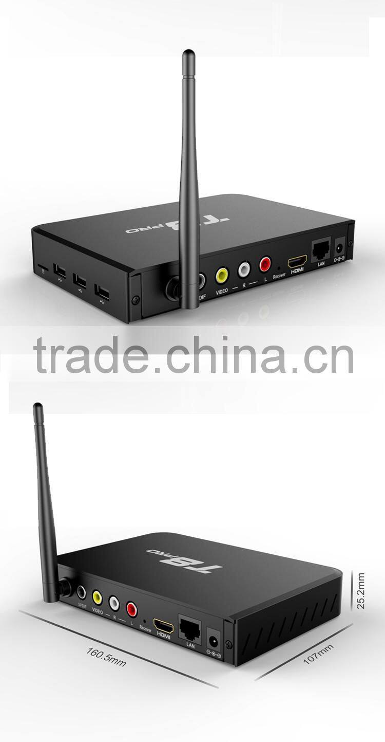 T8 PRO Quad core S812 box with cor-tex A9 arm XBMC Miracast bluetooth 3 usb ports