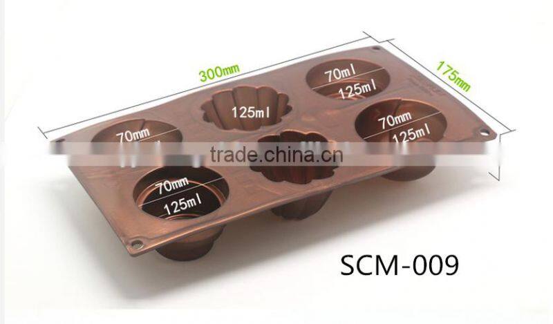 2016 Hot sale food grade FDA and LFGB 11 hole muffin cups silicone cake mold