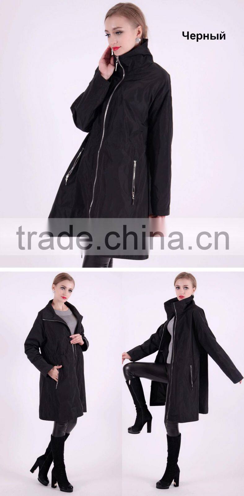 2016 Spring Latest Design Light Fashion Long Women Trench Coat