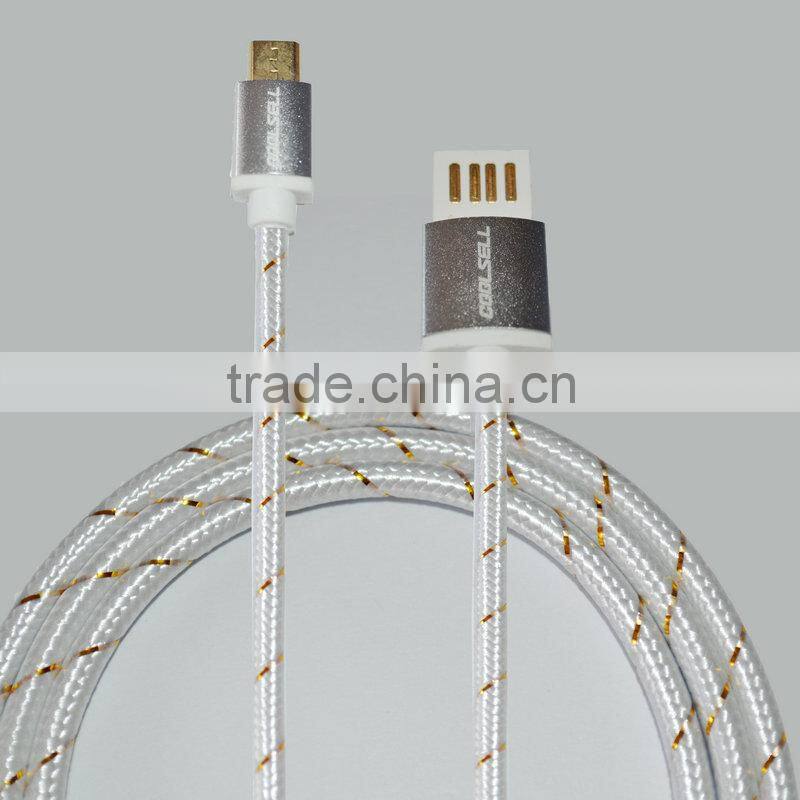 nylon braided usb cable fabric for travel charger usb