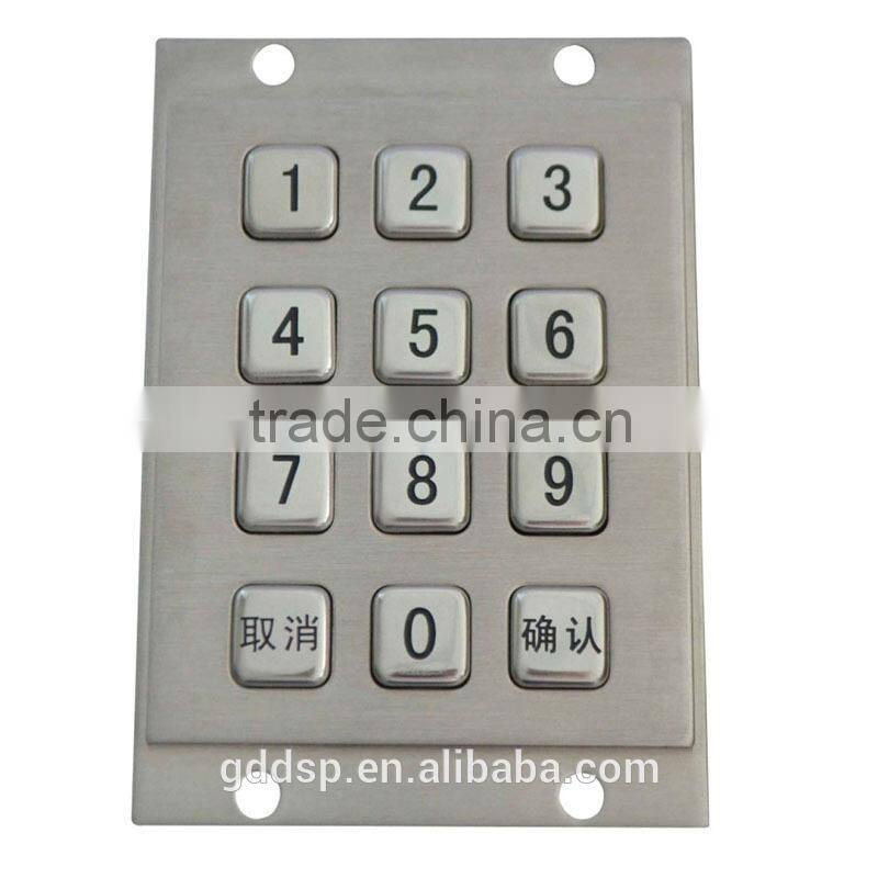 Manufacturer metal keys access control system black metal keypad
