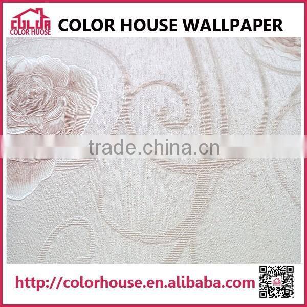 girl bedroom floral wallpaper interior decoration 3D design