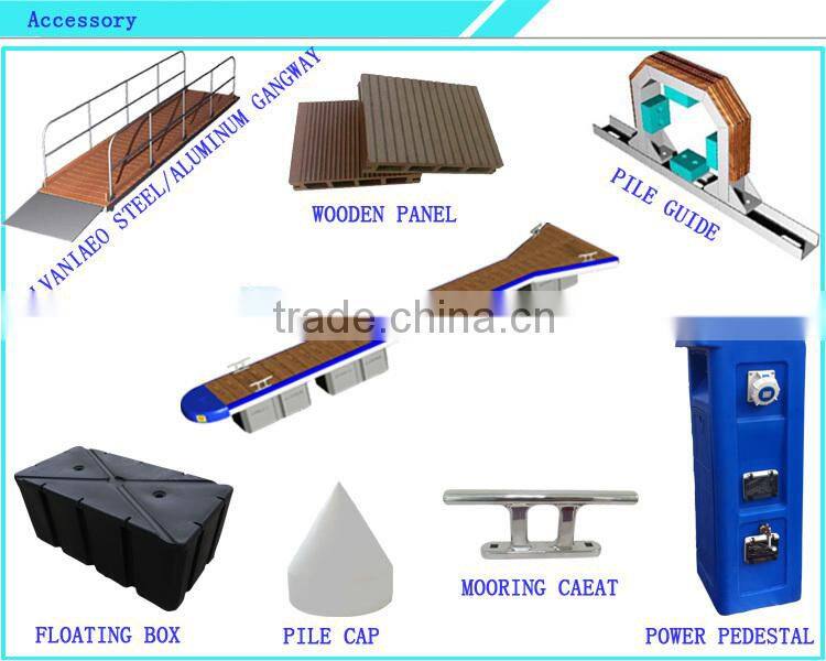 Marina plastic pile cap for floationg dock