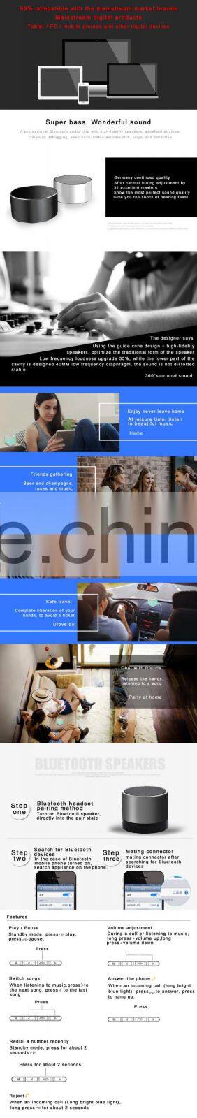 Hot sale Mini Outdoor Portable Waterproof Sport Stereo Bluetooth Speaker with MP3/TF Card