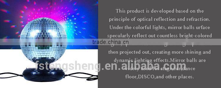 Holiday decoration battery operated table mirror ball with lights