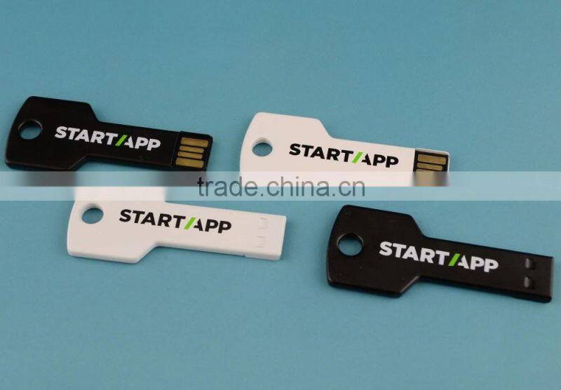 Silver 4GB Metal Key Shaped USB 2.0 Flash Drive, Golden key drive memory 4gb, Mini Metal Traveller Key
