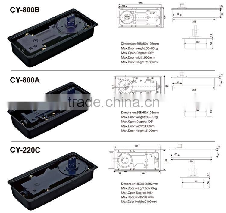 Wholesale China Factory Premium Glass Door Floor Hinge