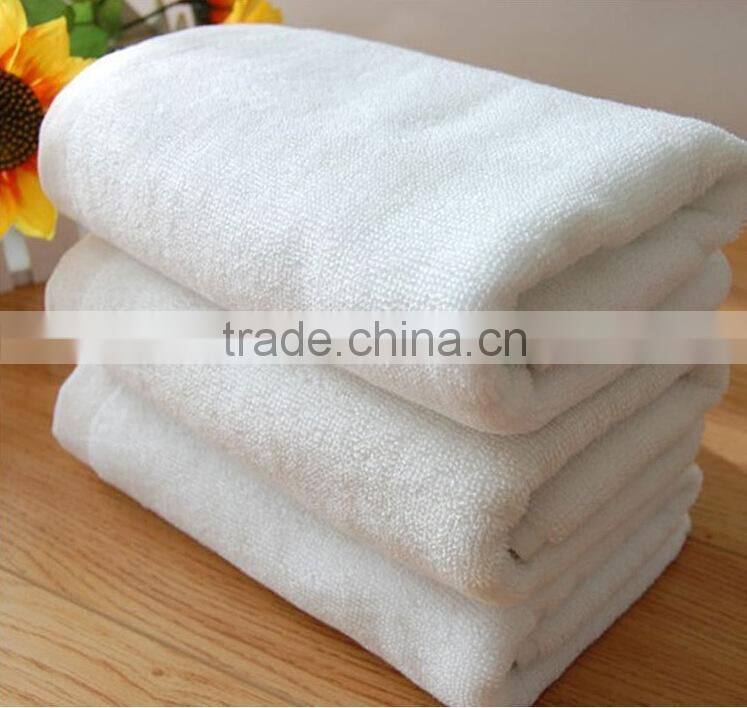100% cotton white soft plain bath towels for Hotel &Home