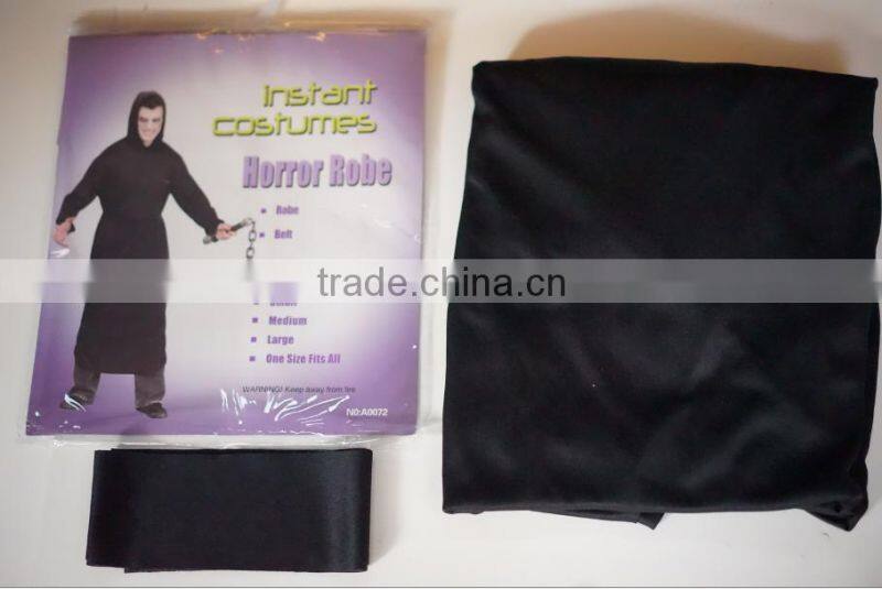 Midnight black ghost Horror Robe fancy dress instant suit costume