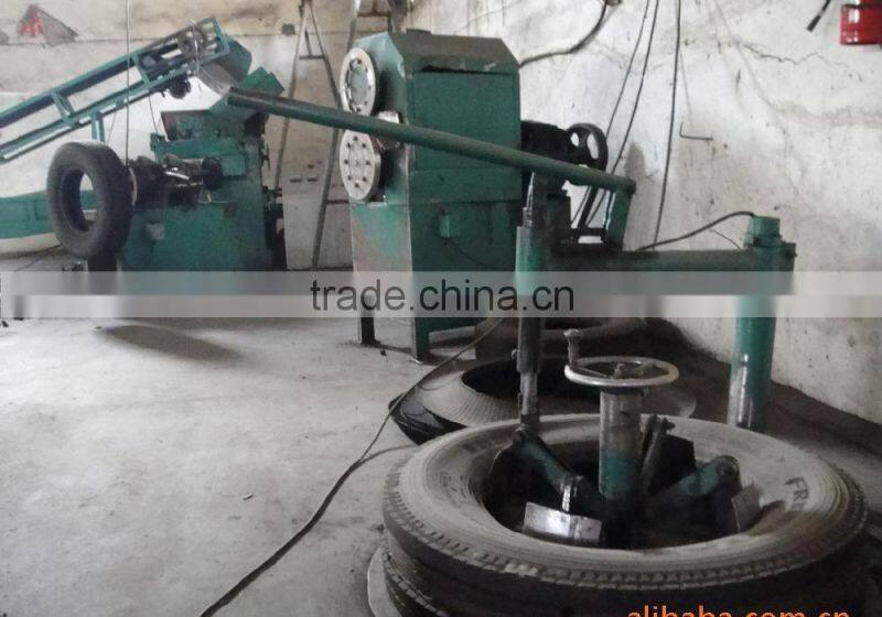 Tyre recycling machine / ring cutter / strip cutter / block cutter / steel wire remover / rubber cracker