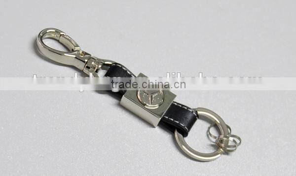 Custom Shape Size Logo Printed Car Leather Keychain fashion key chain