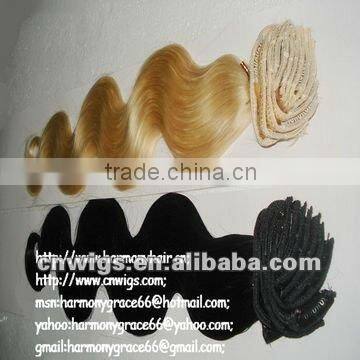 QUALITY REMY 8 pieces full set clip in hair extensions