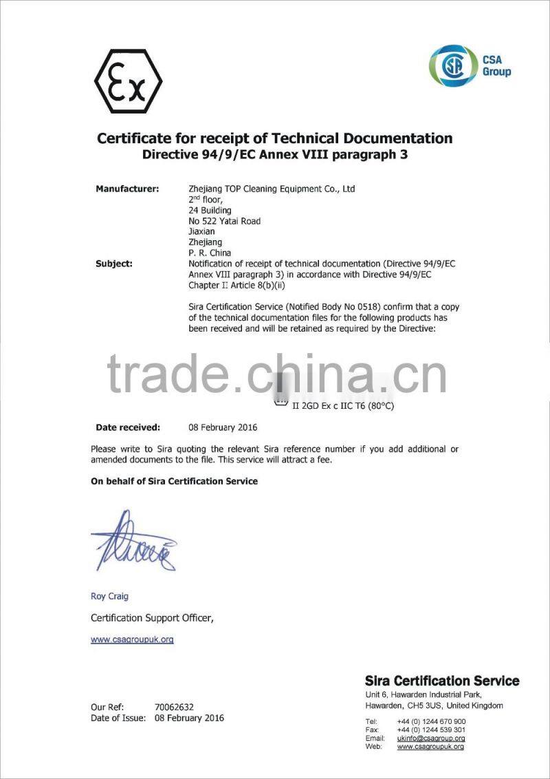 Explosion-proof Vacuum Cleaner (dry recovery)