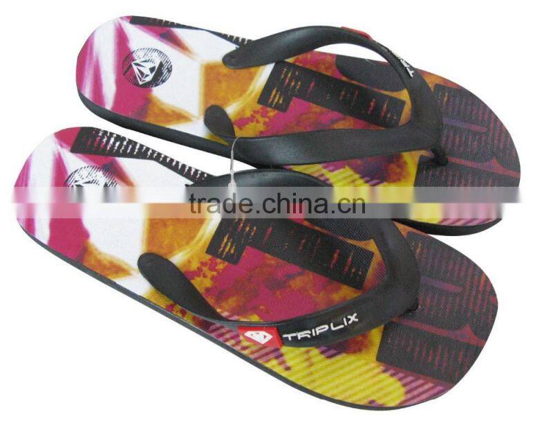 custom printed beach slipper rubber flip flops wholesale