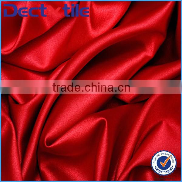 Bright red colored satin fabric for long red satin evening gown