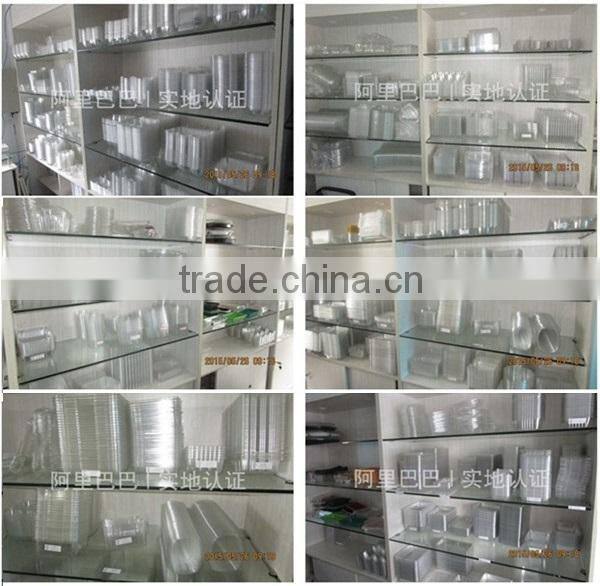 Disposible plastic food PET tray/strawberry/blueberry clamshell tray 16*16 cm