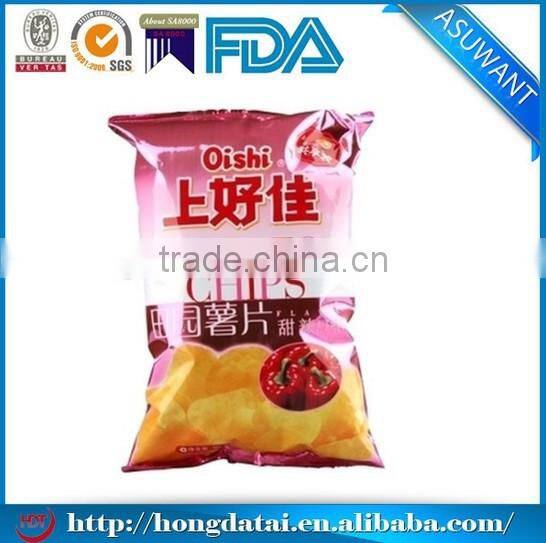 Plastic food bag/Snack packing bag/potato chips packaging bag